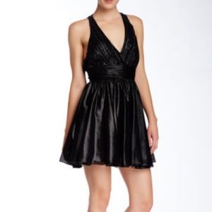 Alice & Olivia Darcy Silk Blend Flirty Black dress